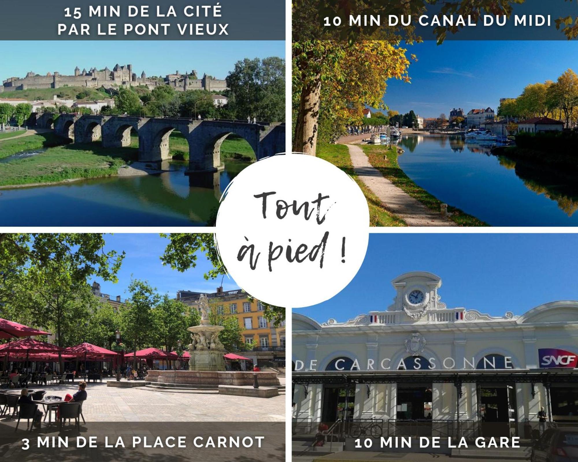 El Marty - Central - Climatisation - Parking Gratuit - Wifi Carcassonne Bagian luar foto